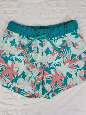 The North Face Class V Women's Short Shorts Quick Dry Teal Pink Floral Size S
